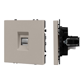 Механизм компьютерной розетки SCT-NOBE-MPC1-SFPL-CA (RJ-45, CAT6) (Arlight, Кашемир)
