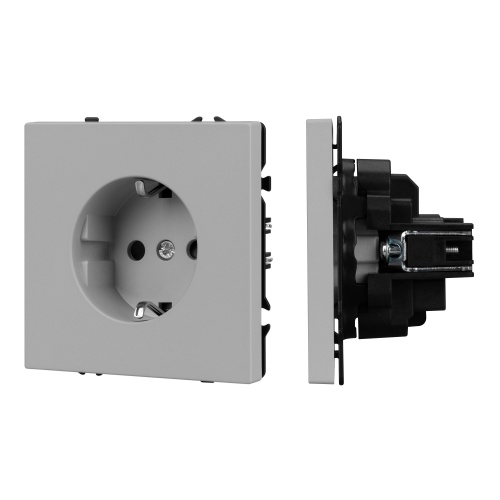 Механизм электрической розетки SCT-NOBE-MEU1-SFPL-IS (230V, 16A) (Arlight, Никель)