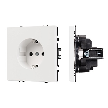 Механизм электрической розетки SCT-NOBE-MEU1-SFPL-WH (230V, 16A) (Arlight, Белый кварц)