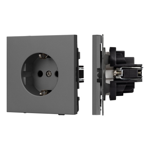 Механизм электрической розетки SCT-TENDO-MEU1-SFPL-GR (230V, 16A) (Arlight, Матовый графитовый)
