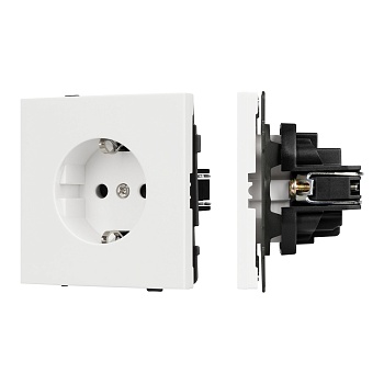 Механизм электрической розетки SCT-TENDO-MEU1-SFPL-WH (230V, 16A) (Arlight, Матовый белый)