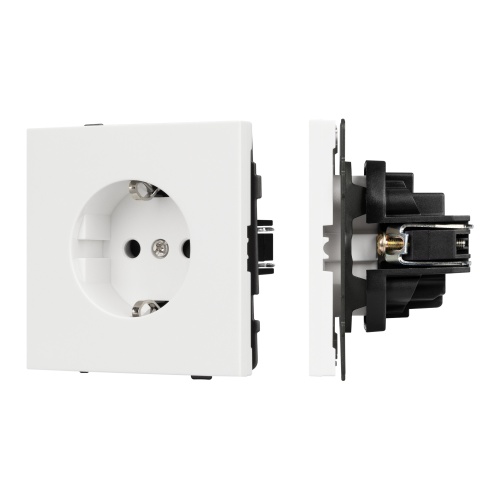 Механизм электрической розетки SCT-TENDO-MEU1-SFPL-WH (230V, 16A) (Arlight, Матовый белый)