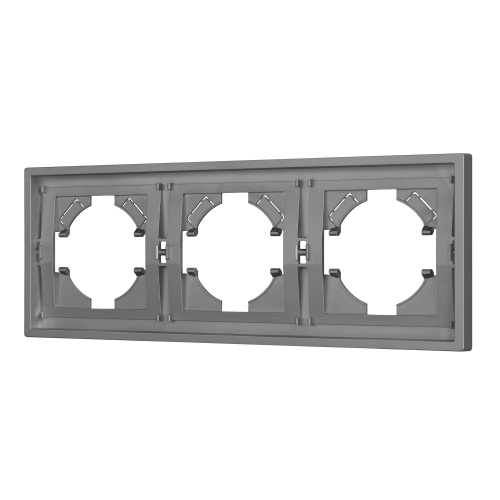 Рамка пластиковая FRM-TENDO-PL-3-GR (Arlight, Графитовый)