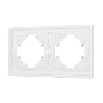 Рамка пластиковая FRM-TENDO-SFPL-2-WH (Arlight, Матовый белый)