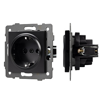 Механизм электрической розетки SCT-MEU1-PL-BK-V (250V, 16A) (Arlight, -)