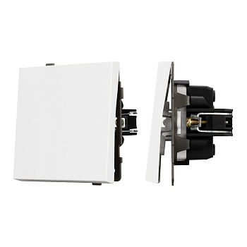 Механизм выключателя одноклавишный проходной SWT-TENDO-MKP1-PL-WH (230V, 10A) (Arlight, Белый)