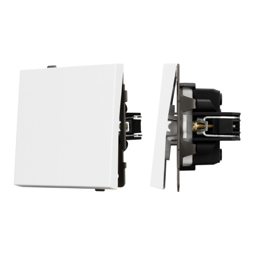 Механизм выключателя одноклавишный проходной SWT-TENDO-MKP1-PL-WH (230V, 10A) (Arlight, Белый)