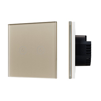 Выключатель сенсорный SWT-OMALI-S02-ZB-GD (250V, 10A, Zigbee) (Arlight, Стекло)