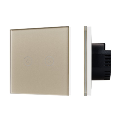 Выключатель сенсорный SWT-OMALI-S02-ZB-GD (250V, 10A, Zigbee) (Arlight, Стекло)