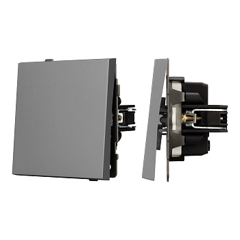 Механизм звонкового выключателя SWT-TENDO-MKR1-PL-GR (230V, 10A) (Arlight, Графитовый)