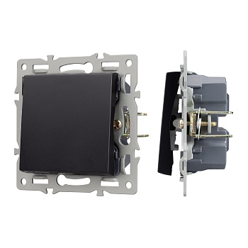 Механизм выключателя одноклавишный перекрёстный SWT-MKX1-PL-BK (250V, 16A) (Arlight, -)