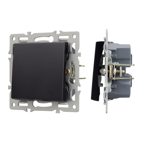 Механизм выключателя одноклавишный перекрёстный SWT-MKX1-PL-BK (250V, 16A) (Arlight, -)