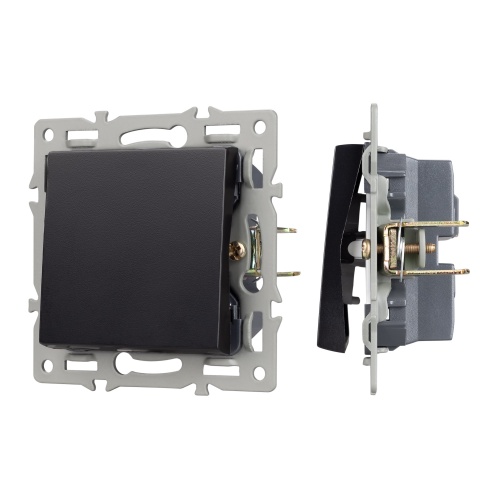 Механизм выключателя одноклавишный проходной SWT-MKP1-PL-BK (250V, 16A) (Arlight, -)