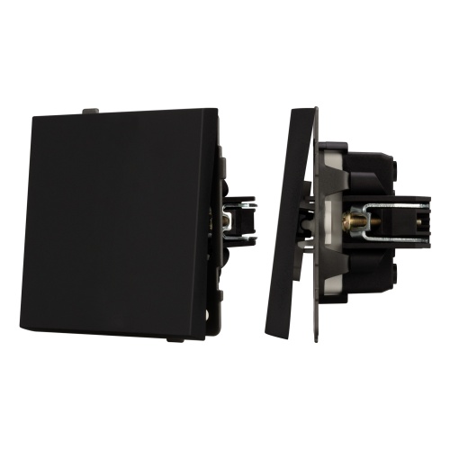 Механизм выключателя одноклавишный проходной SWT-TENDO-MKP1-SFPL-BK (230V, 10A) (Arlight, Матовый черный)