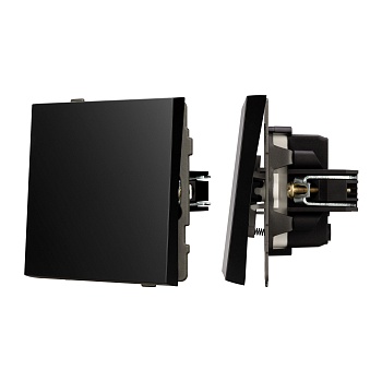 Механизм звонкового выключателя SWT-TENDO-MKR1-PL-BK (230V, 10A) (Arlight, Черный)