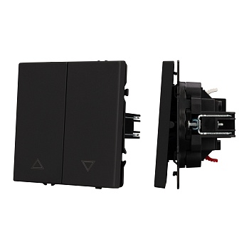 Механизм выключателя управления шторами SWT-NOBE-MKR2-SFPL-BK (230V, 10A) (Arlight, Черный оникс)