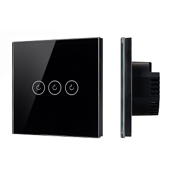 Выключатель сенсорный SWT-OMALI-S03-ZB-BK (250V, 10A, Zigbee) (Arlight, Стекло)