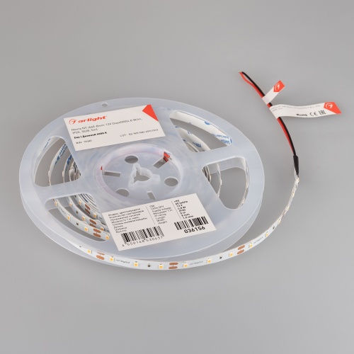 Лента NT-A60-8mm 12V Day4000(4.8 W/m, IP20, 3528, 5m) (Arlight, Открытый)