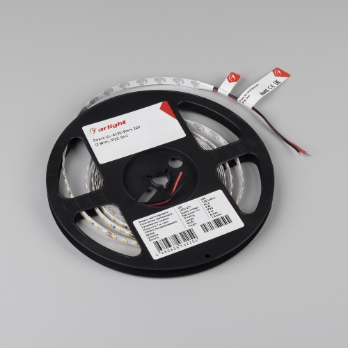 Лента UL-A120-8mm 24V White6000 (2 W/m, IP20, 5m) (Arlight, Открытый)