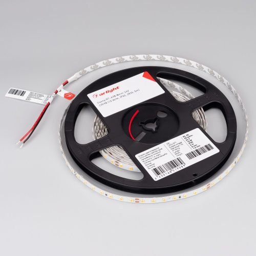 Лента RT-A98-8mm 24V Warm3000 CRI98 (10 W/m, IP20, 2835, 5m) (Arlight, Открытый)