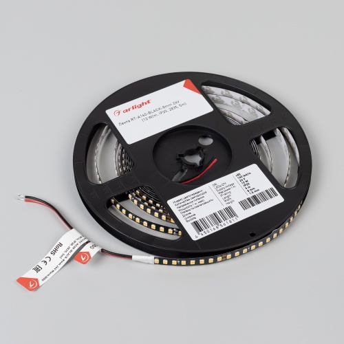 Лента RT-A160-BLACK-8mm 24V Day4000 (12 W/m, IP20, 5m) (Arlight, -)