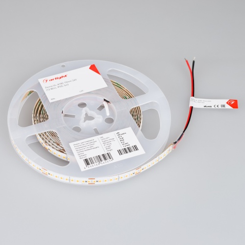 Лента UL-A180-10mm 24V Day4000 (12 W/m, IP20, 5m) (Arlight, высок.эфф.180 лм/Вт)