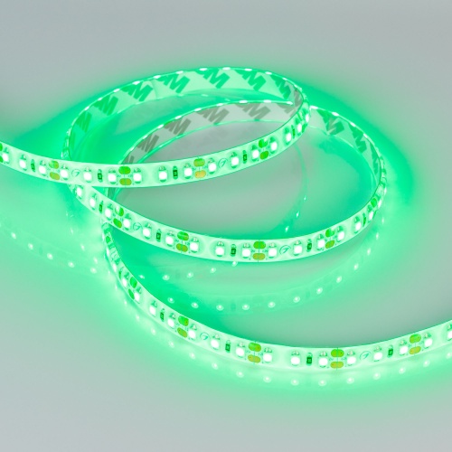Лента RTW 2-5000SE 12V Green 2x (3528, 600 LED, LUX) (Arlight, 9.6 Вт/м, IP65)