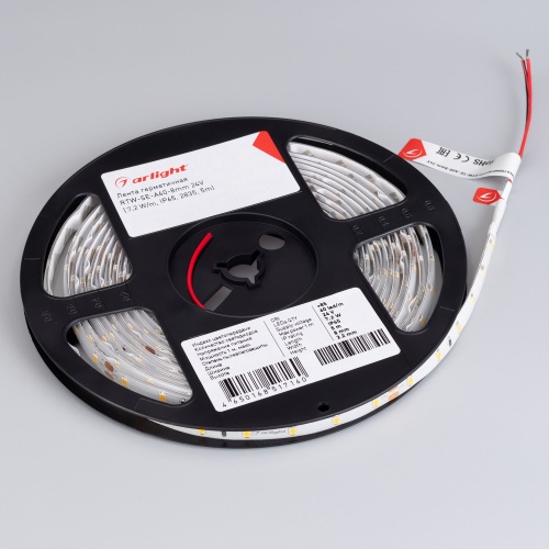 Лента герметичная RTW-SE-A60-8mm 24V Day4000 (7.2 W/m, IP65, 2835, 5m) (Arlight, -)