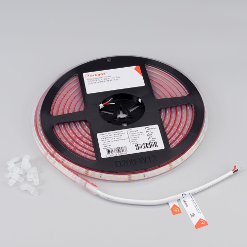 Лента герметичная RTW-PFS-A120-11mm 24V Warm3000 (9.6 W/m, IP68, 2835, 5m) (Arlight, -)