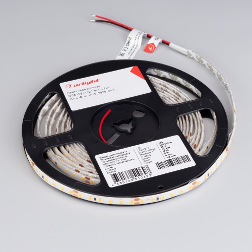 Лента герметичная RTW-SE-A120-8mm 24V Day4000 (14.4 W/m, IP65, 2835, 5m) (Arlight, -)
