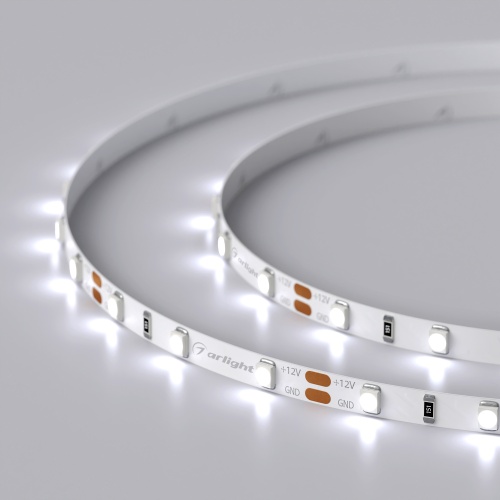 Лента RT-A60-5mm 12V Cool 8K (4.8 W/m, IP20, 2835, 5m) (Arlight, узкая)