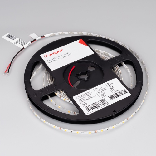 Лента RT-A60-5mm 12V Warm2700 (4.8 W/m, IP20, 2835, 5m) (Arlight, 4.8 Вт/м, IP20)
