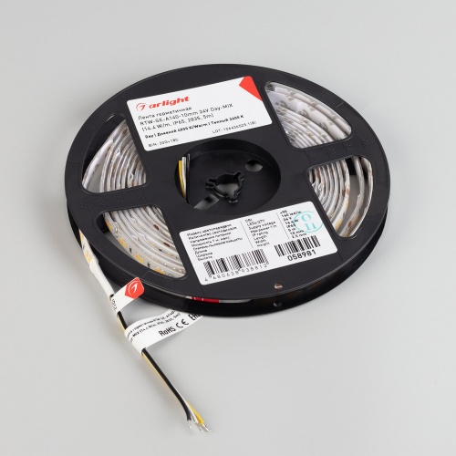 Лента герметичная RTW-SE-A140-10mm 24V Day-MIX (14.4 W/m, IP65, 2835, 5m) (Arlight, Изменяемая ЦТ)