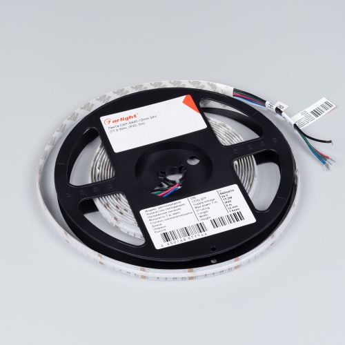 Лента CSP-X840-12mm 24V RGBW-Warm (17.2 W/m, IP20, 5m) (Arlight, 5 лет)