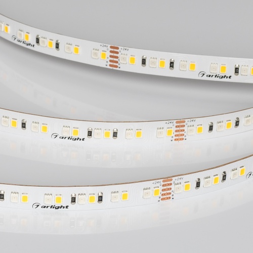 Лента RT-A168-10mm 24V RGBW-Warm (20 W/m, IP20, 5m) (Arlight, высок.эфф.150 лм/Вт)