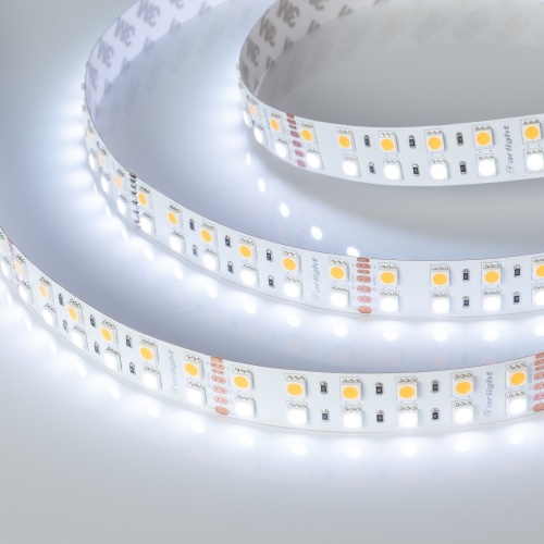 Лента RT 2-5000 24V RGB-Warm 2x2 (5060, 720 LED, LUX) (Arlight, 32 Вт/м, IP20)
