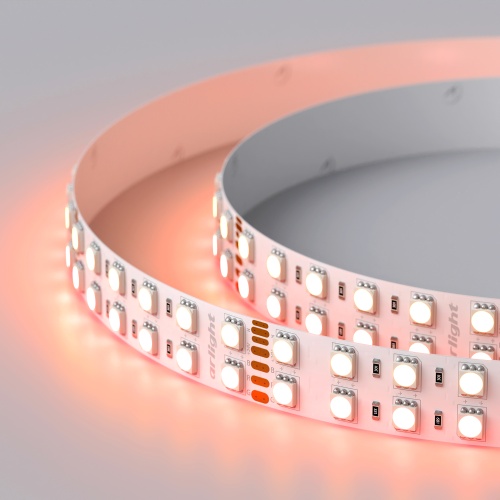 Лента RT 2-5000 24V RGB-Warm 2x2 (5060, 720 LED, LUX) (Arlight, 32 Вт/м, IP20)