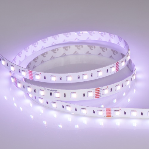 Лента RT-B60-12mm 24V RGBW-MIX-5-in-1 (20 W/m, IP20, 5060, 5m) (Arlight, RGB-CCT, RGB-MIX, RGB-White MIX)