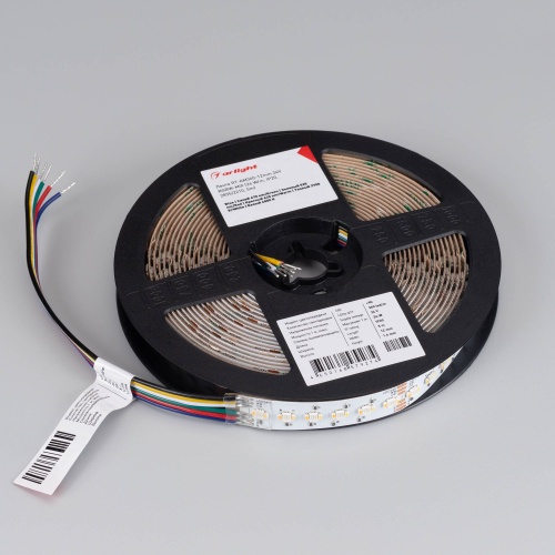 Лента RT-AM360-12mm 24V RGBW-MIX (24 W/m, IP20, 2835/2210, 5m) (Arlight, RGB-CCT, RGB-MIX, RGB-White MIX)