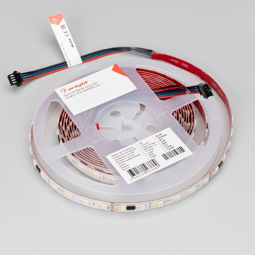 Лента SPI-BA120-12mm 24V RGBW-Warm-PX6-BPT (16 W/m, IP20, 5060/2835, 5m) (Arlight, бегущий огонь)