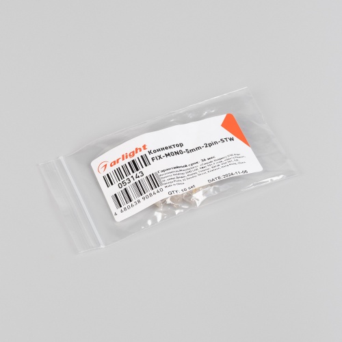 Коннектор FIX-MONO-5mm-2pin-STW (Arlight, Прозрачный)