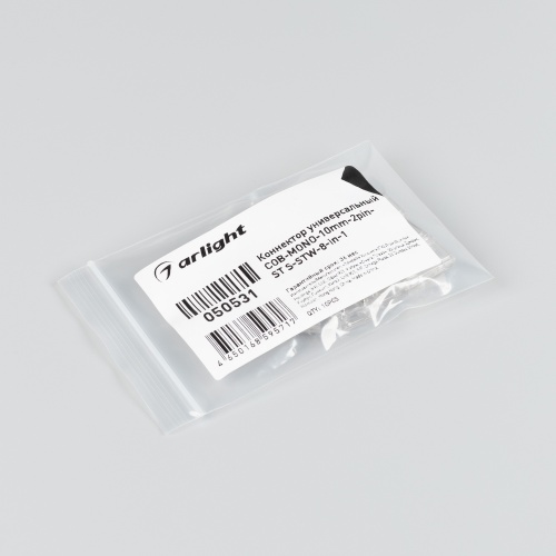 Коннектор универсальный COB-MONO-10mm-2pin-STS-STW-8-in-1 (Arlight, IP20 Пластик)