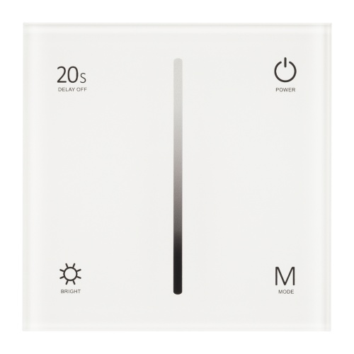 Панель SMART-P6-DIM-G-IN White (12-24V, 4x3A, Sens, 2.4G) (Arlight, IP20 Пластик, 5 лет)