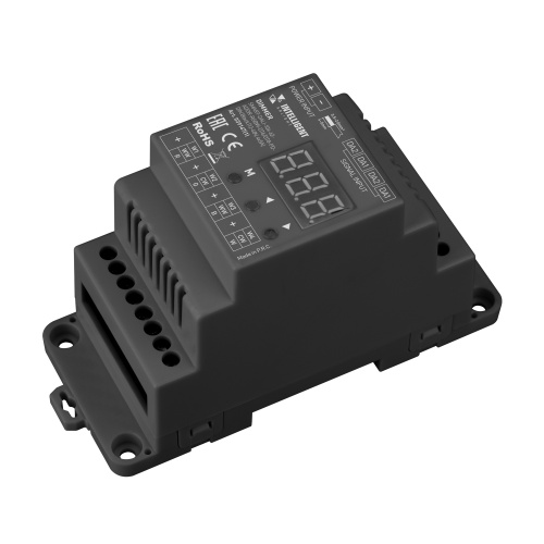 INTELLIGENT ARLIGHT Диммер SMART-DALI-104-62-ADDR-RGBW-DT6/DT8-PD-DIN Black (12-48V, 4x5А) (IARL, Контроллер)