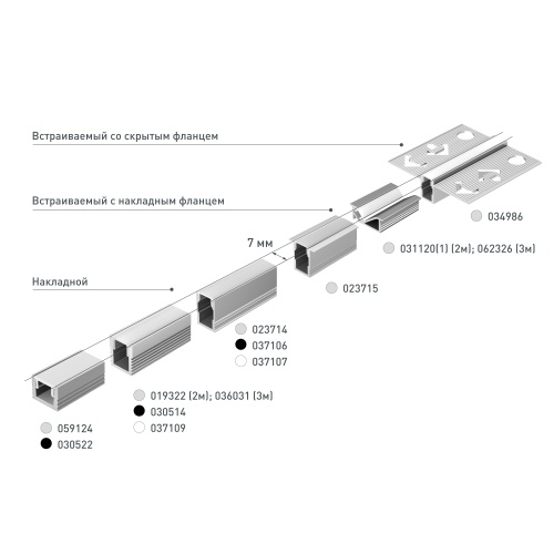 Профиль SL-MINI-8-H12-2000 WHITE (Arlight, Алюминий)