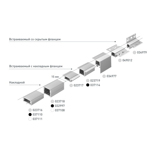 Профиль SL-LINIA16-FANTOM-2000 ANOD (Arlight, Алюминий)