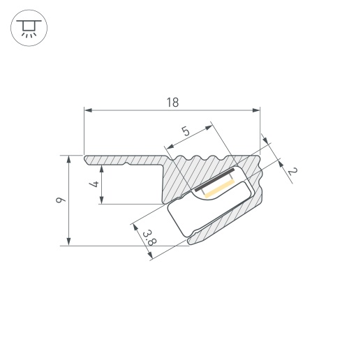 Профиль SL-MINI-SHELF-H9-2000 ANOD OLIVE GREY (Arlight, Алюминий)