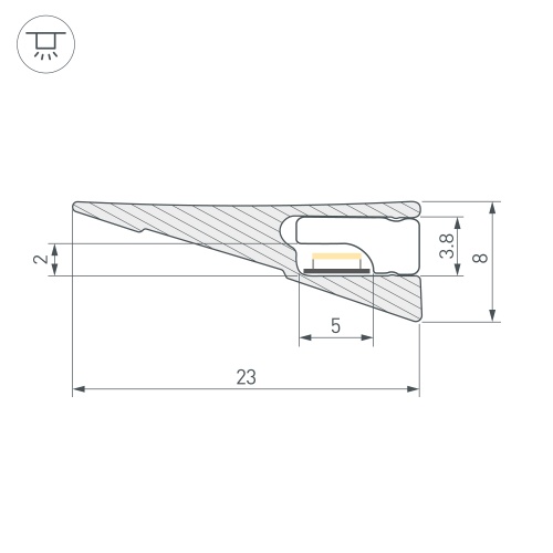 Профиль SL-MINI-SHELF-H8-2000 ANOD OLIVE GREY (Arlight, Алюминий)