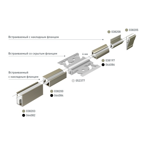Профиль SL-MINI-SHELF-H8-2000 ANOD OLIVE GREY (Arlight, Алюминий)