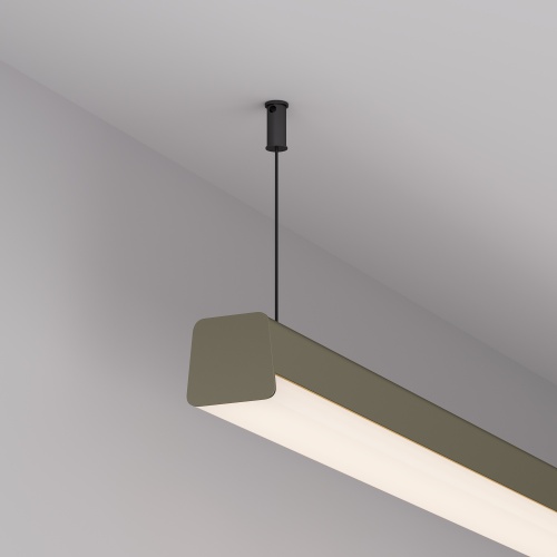 Профиль с экраном LINE-D-3734-2000 TETRA OLIVE GREY+OPAL (Arlight, Алюминий)